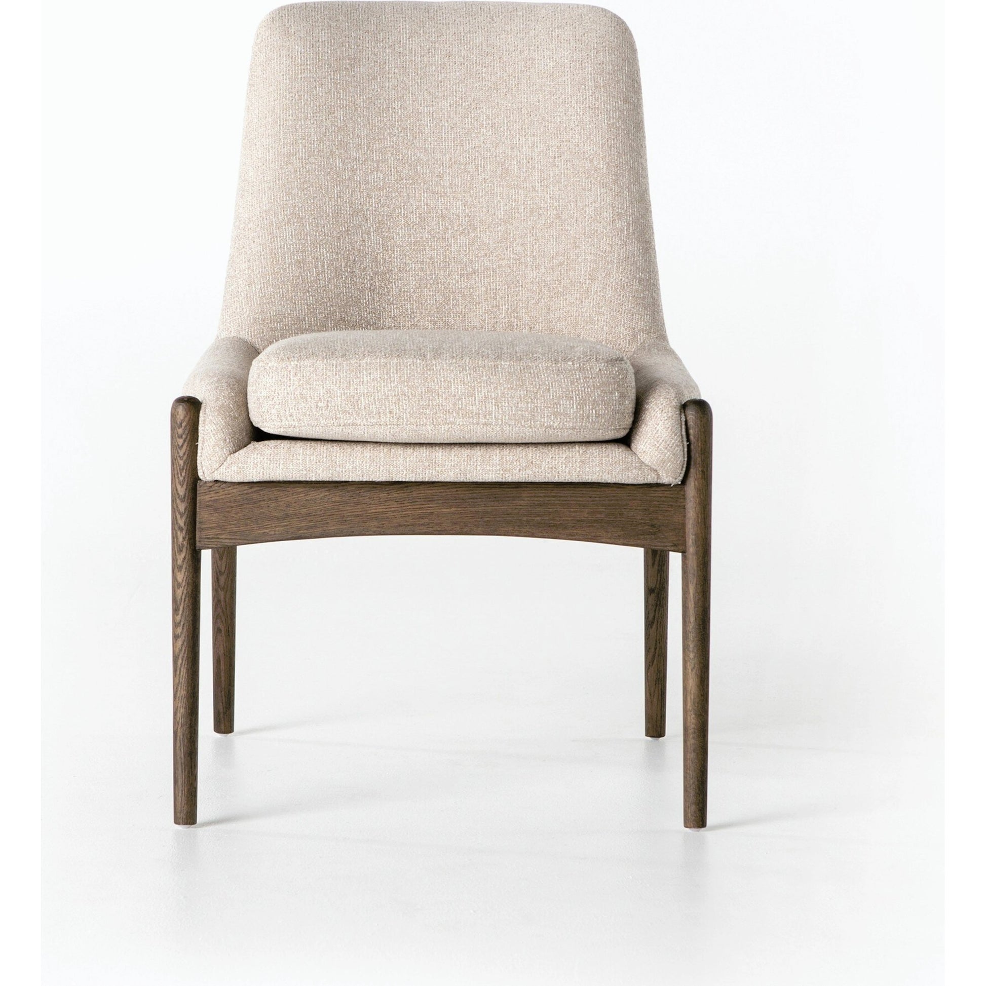 Braden Dining Chair by Four Hands in light camel, warm oak. Made from 100% polyester, solid oak in a modern style.