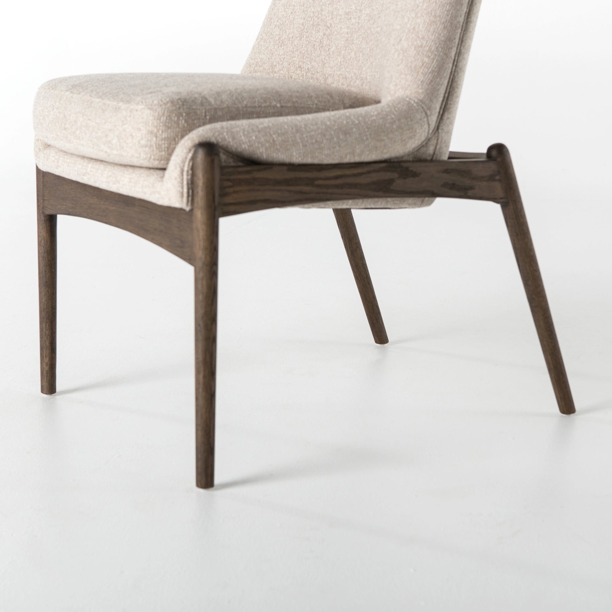 Braden Dining Chair by Four Hands in light camel, warm oak. Made from 100% polyester, solid oak in a modern style.