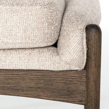 Braden Dining Chair by Four Hands in light camel, warm oak. Made from 100% polyester, solid oak in a modern style.