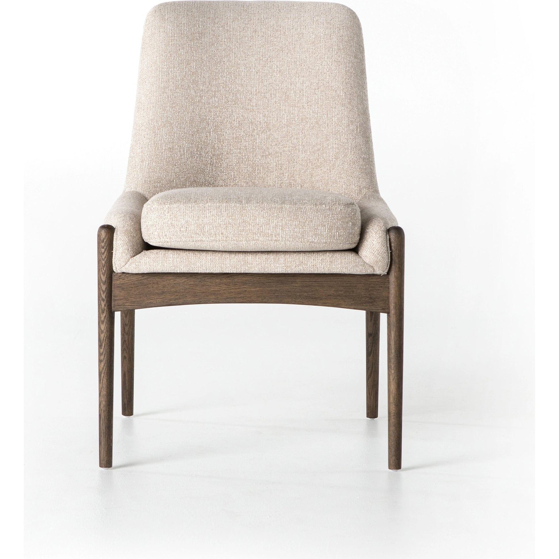 Braden Dining Chair by Four Hands in light camel, warm oak. Made from 100% polyester, solid oak in a modern style.