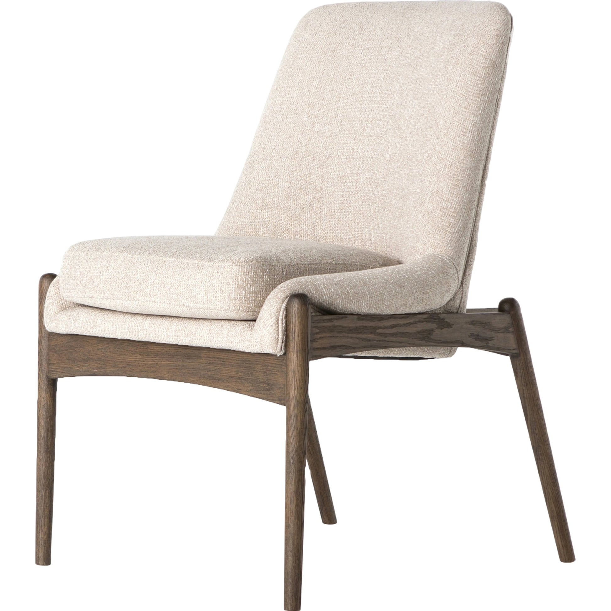 Braden Dining Chair by Four Hands in light camel, warm oak. Made from 100% polyester, solid oak in a modern style.
