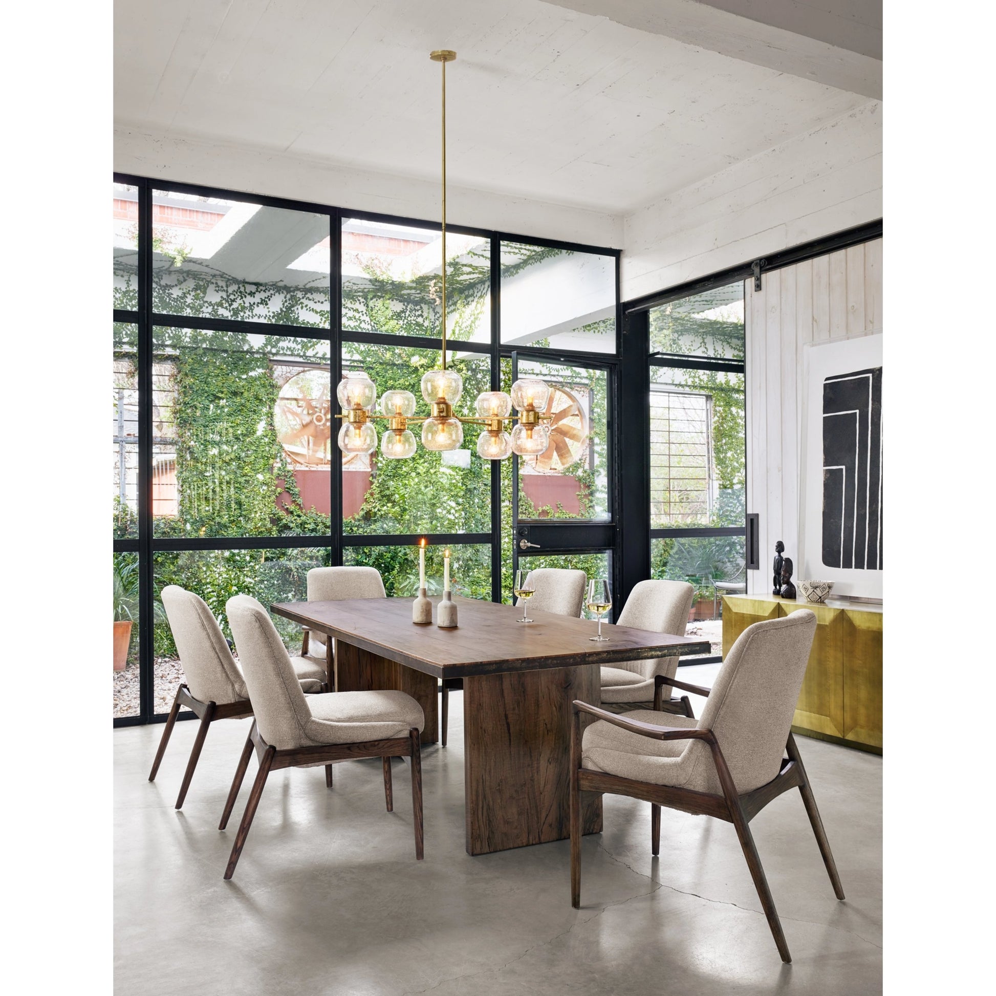 Braden Dining Chair by Four Hands in light camel, warm oak. Made from 100% polyester, solid oak in a modern style.