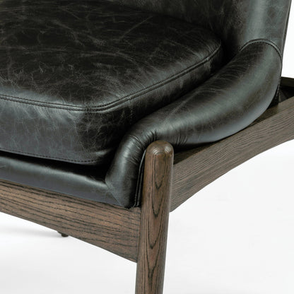 Braden Dining Chair by Four Hands in light camel, warm oak. Made from 100% polyester, solid oak in a modern style.