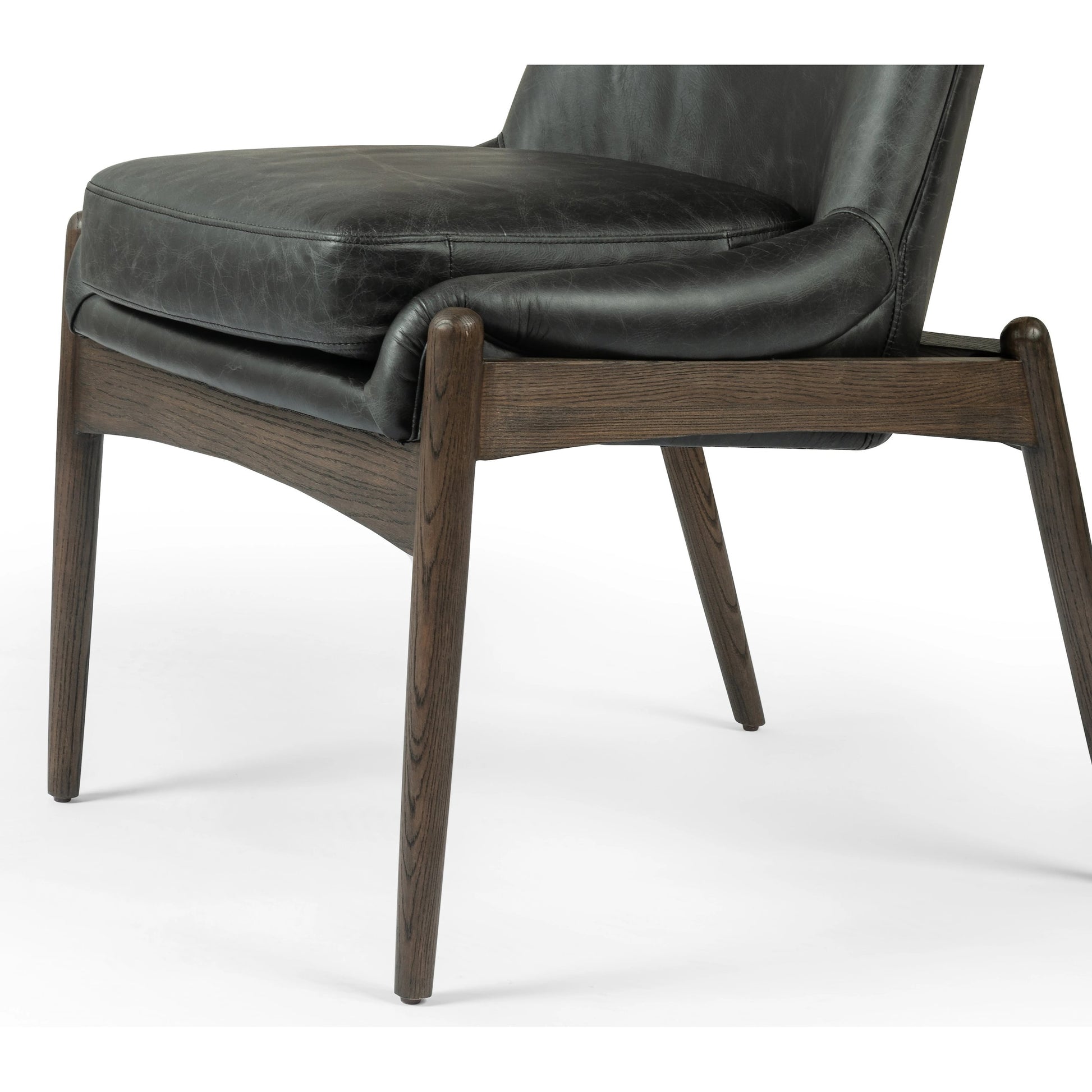 Braden Dining Chair by Four Hands in light camel, warm oak. Made from 100% polyester, solid oak in a modern style.
