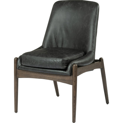 Braden Dining Chair by Four Hands in light camel, warm oak. Made from 100% polyester, solid oak in a modern style.