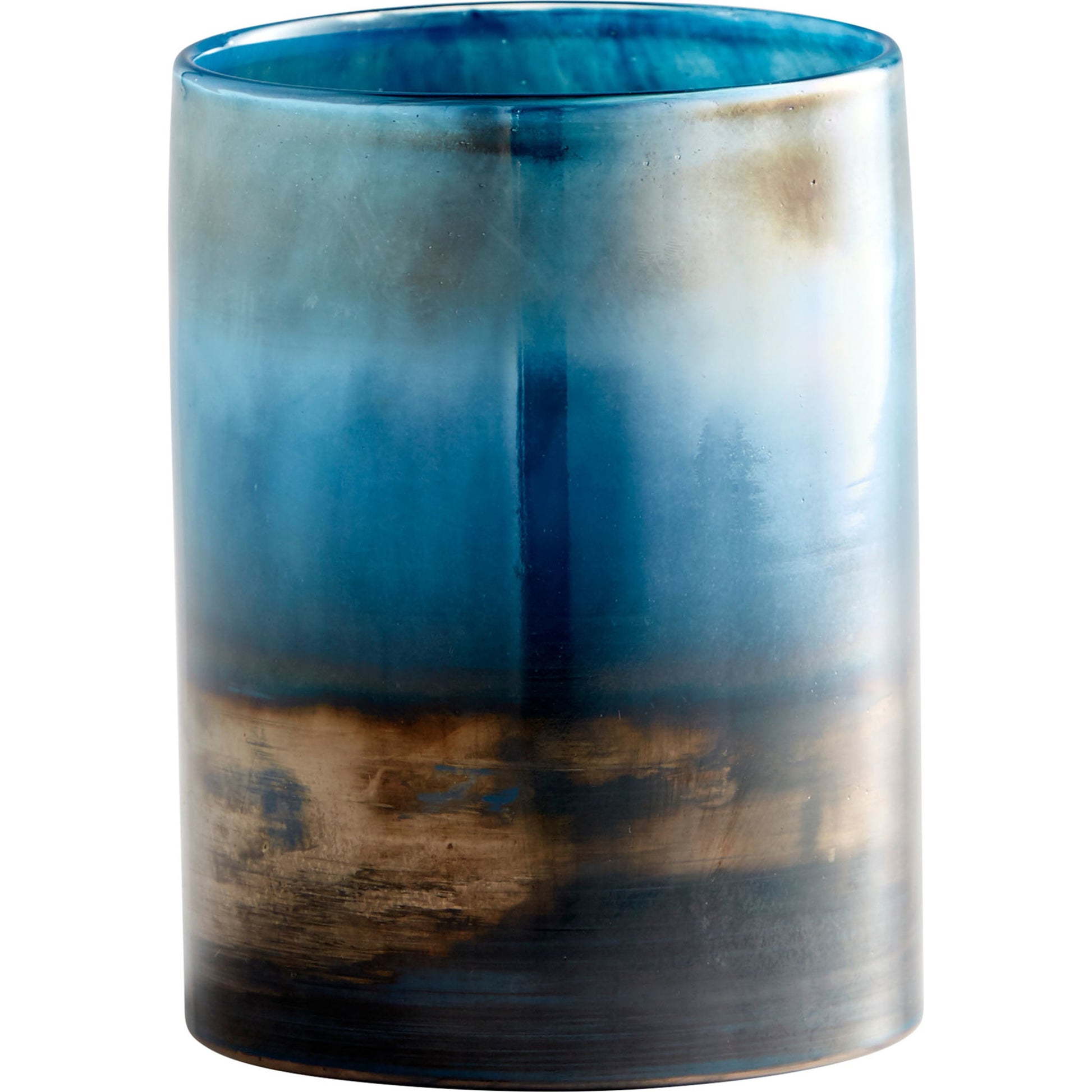 Reina Cylindar Vase by Cyan Design in pyrite. Made from glass in a modern style.
