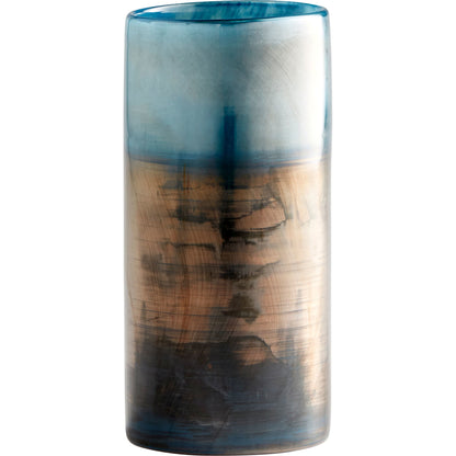 Reina Cylindar Vase by Cyan Design in pyrite. Made from glass in a modern style.