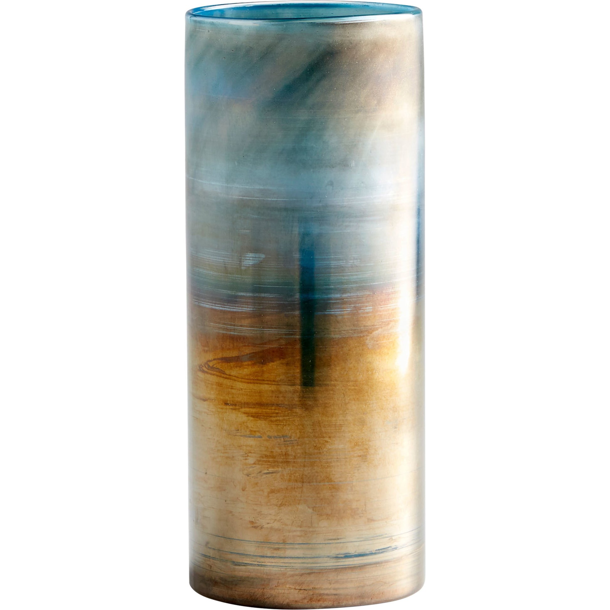 Reina Cylindar Vase by Cyan Design in pyrite. Made from glass in a modern style.