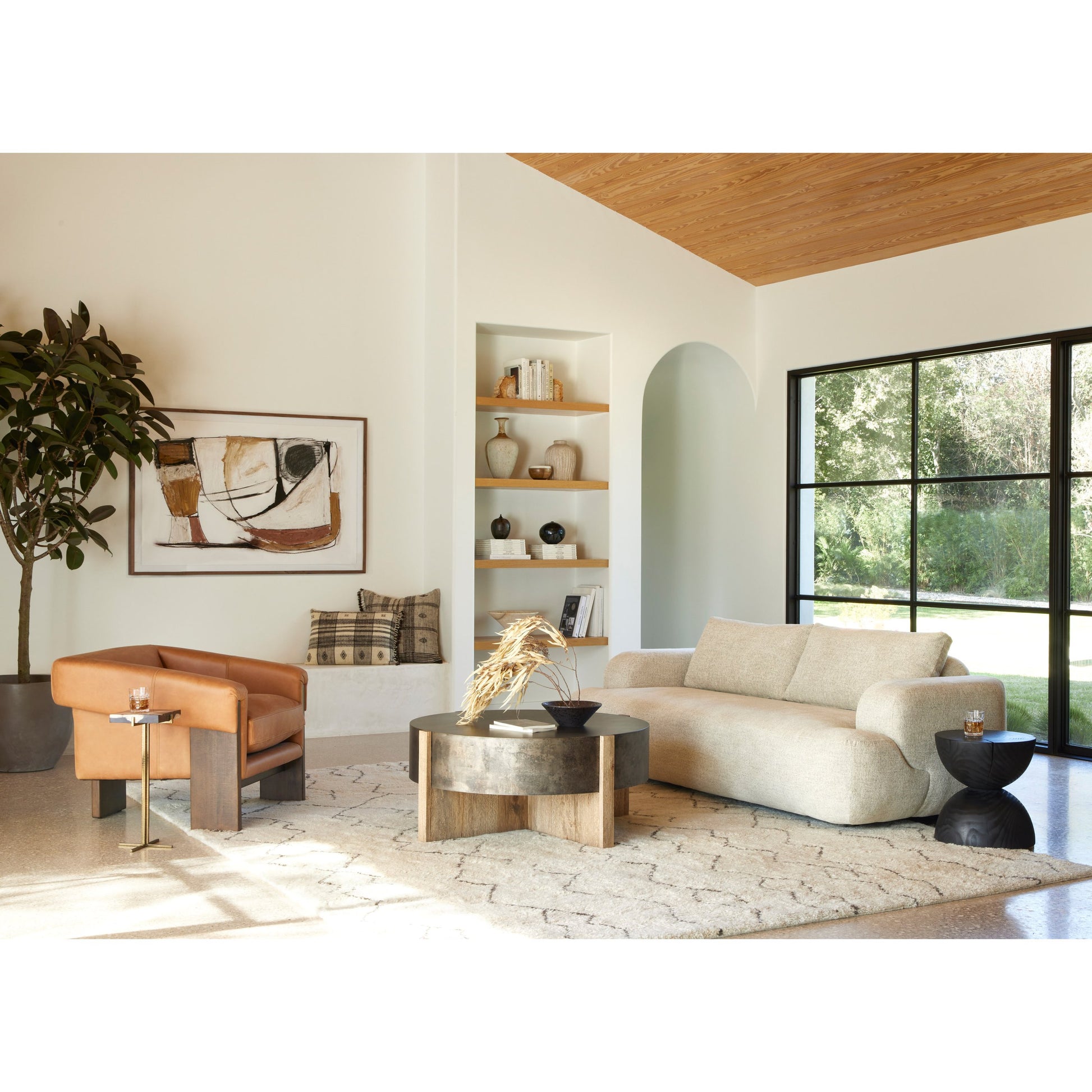 Aliza End Table by Four Hands. Made from solid pine in a eclectic & global style.