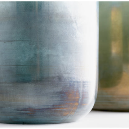Reina Cylindar Vase by Cyan Design in pyrite. Made from glass in a modern style.