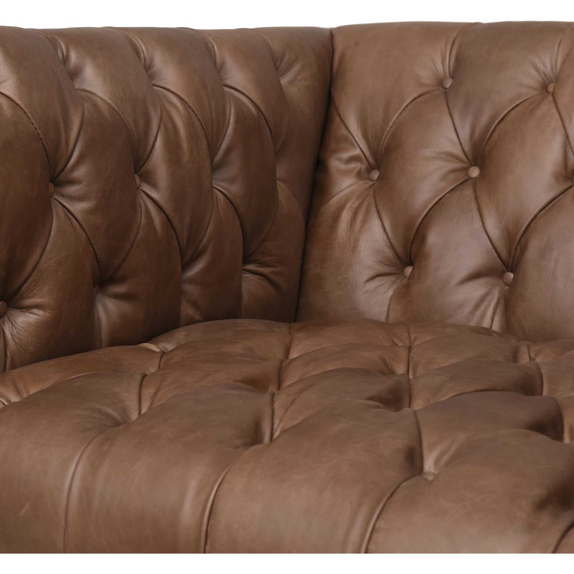 Williams Leather Chair by Four Hands in natural washed camel, weathered ash. Made from top grain leather, solid ash, 100% polyester in a rustic style.