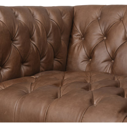 Williams Leather Chair by Four Hands in natural washed camel, weathered ash. Made from top grain leather, solid ash, 100% polyester in a rustic style.