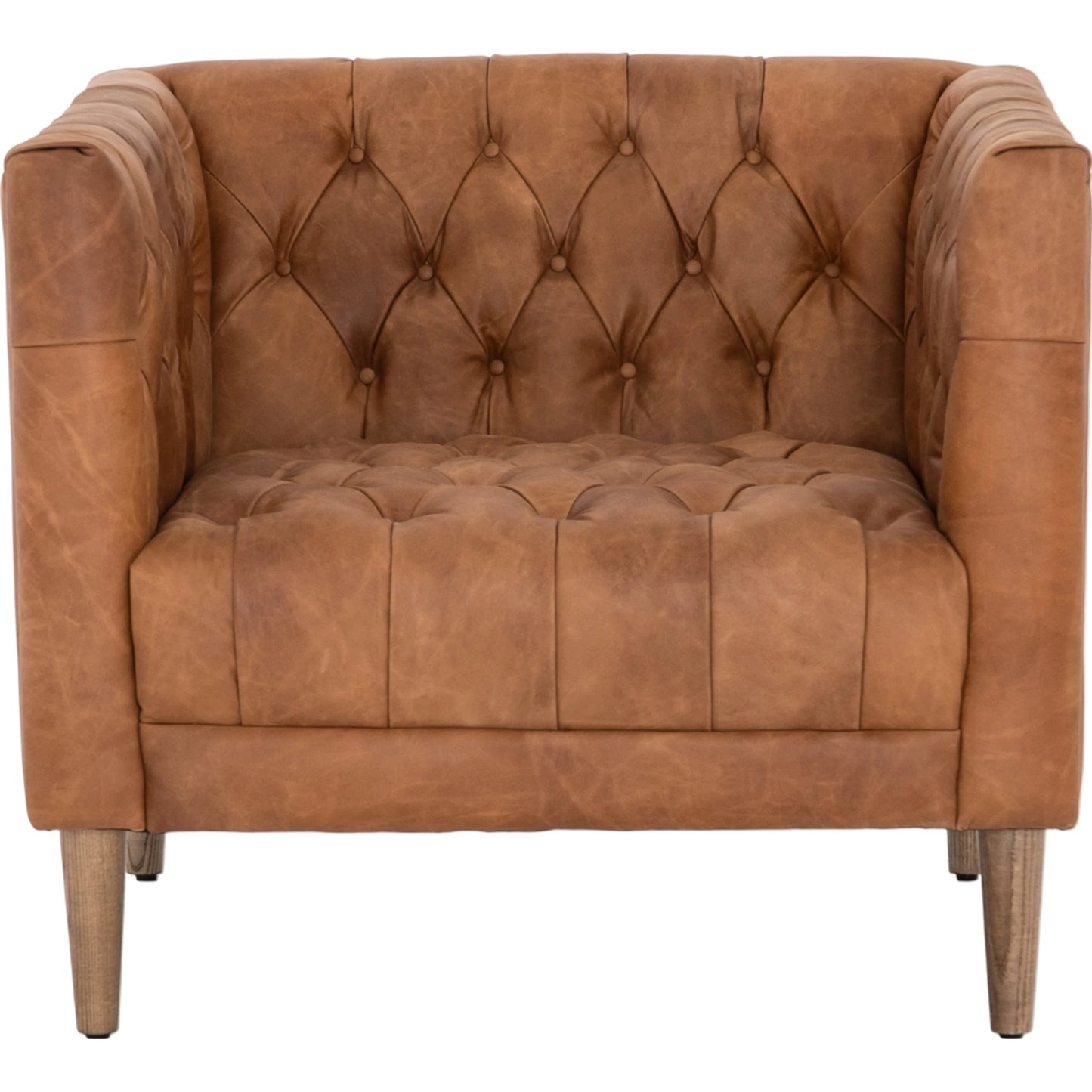 002 SI-1980790 | Additional Silo | Williams Leather Chair by Four Hands in natural washed camel, weathered ash. Made from top grain leather, solid ash, 100% polyester in a rustic style.