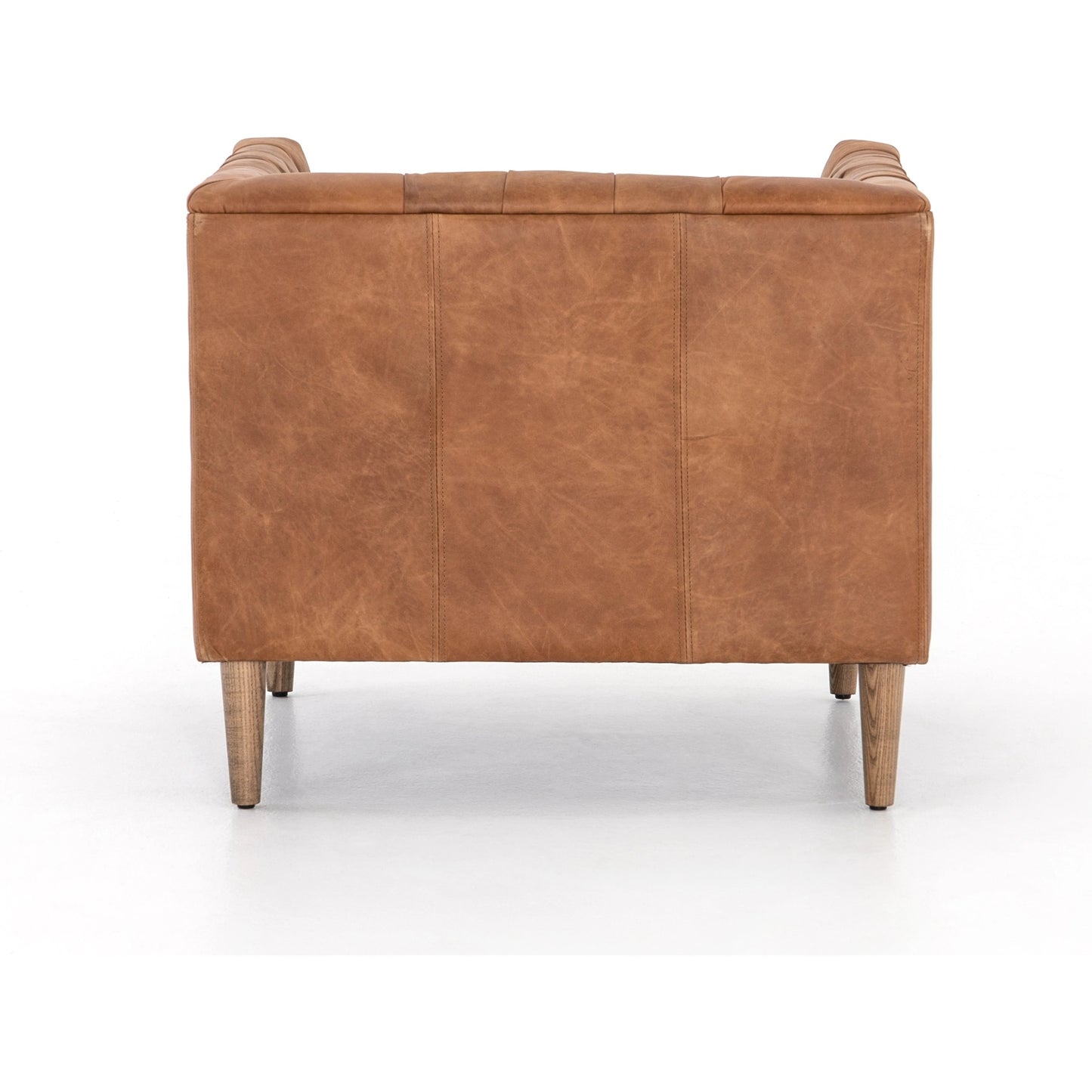 004 SI-1980790 | Additional Silo | Williams Leather Chair by Four Hands in natural washed camel, weathered ash. Made from top grain leather, solid ash, 100% polyester in a rustic style.