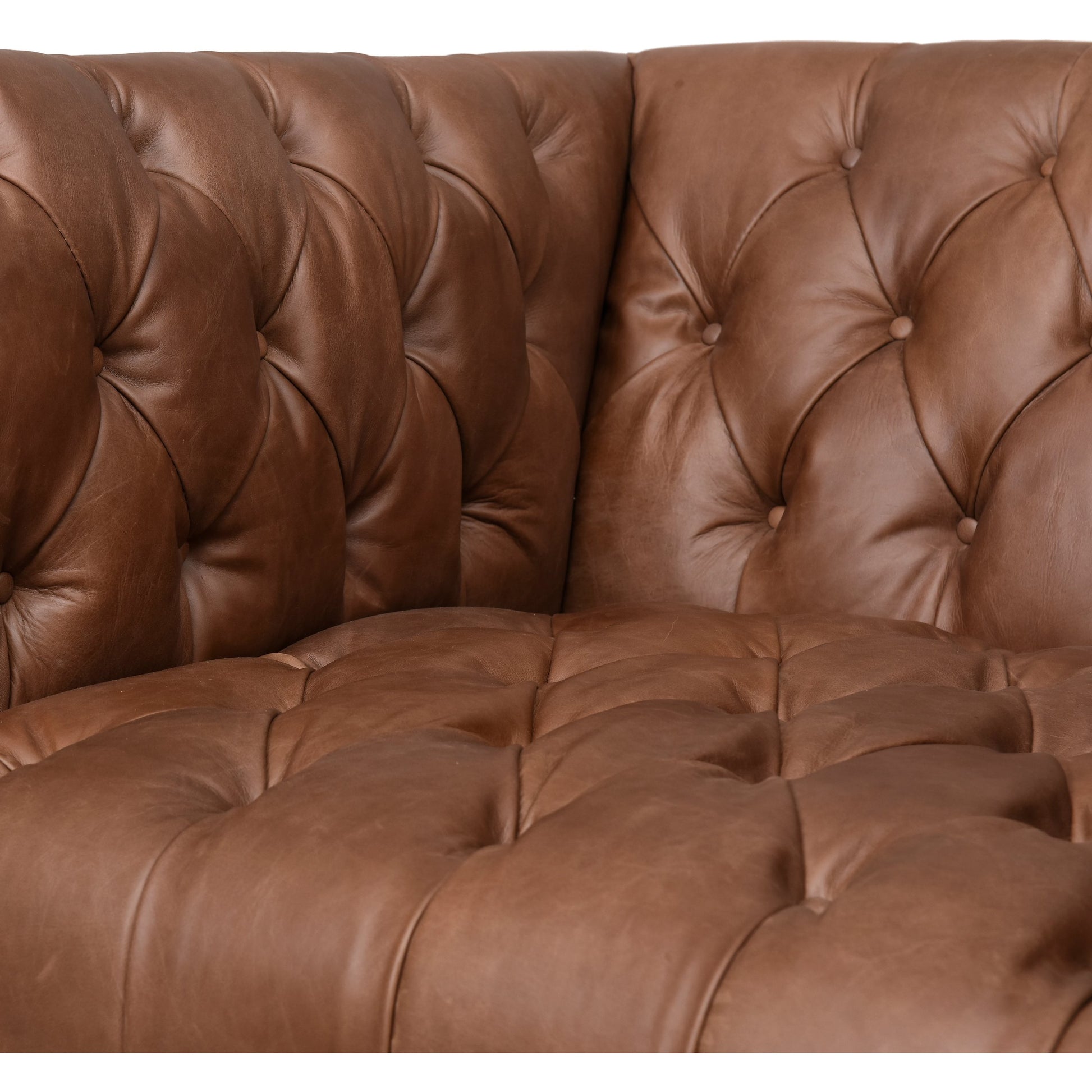 Williams Leather Chair by Four Hands in natural washed camel, weathered ash. Made from top grain leather, solid ash, 100% polyester in a rustic style.