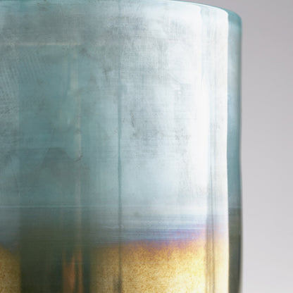 Reina Cylindar Vase by Cyan Design in pyrite. Made from glass in a modern style.