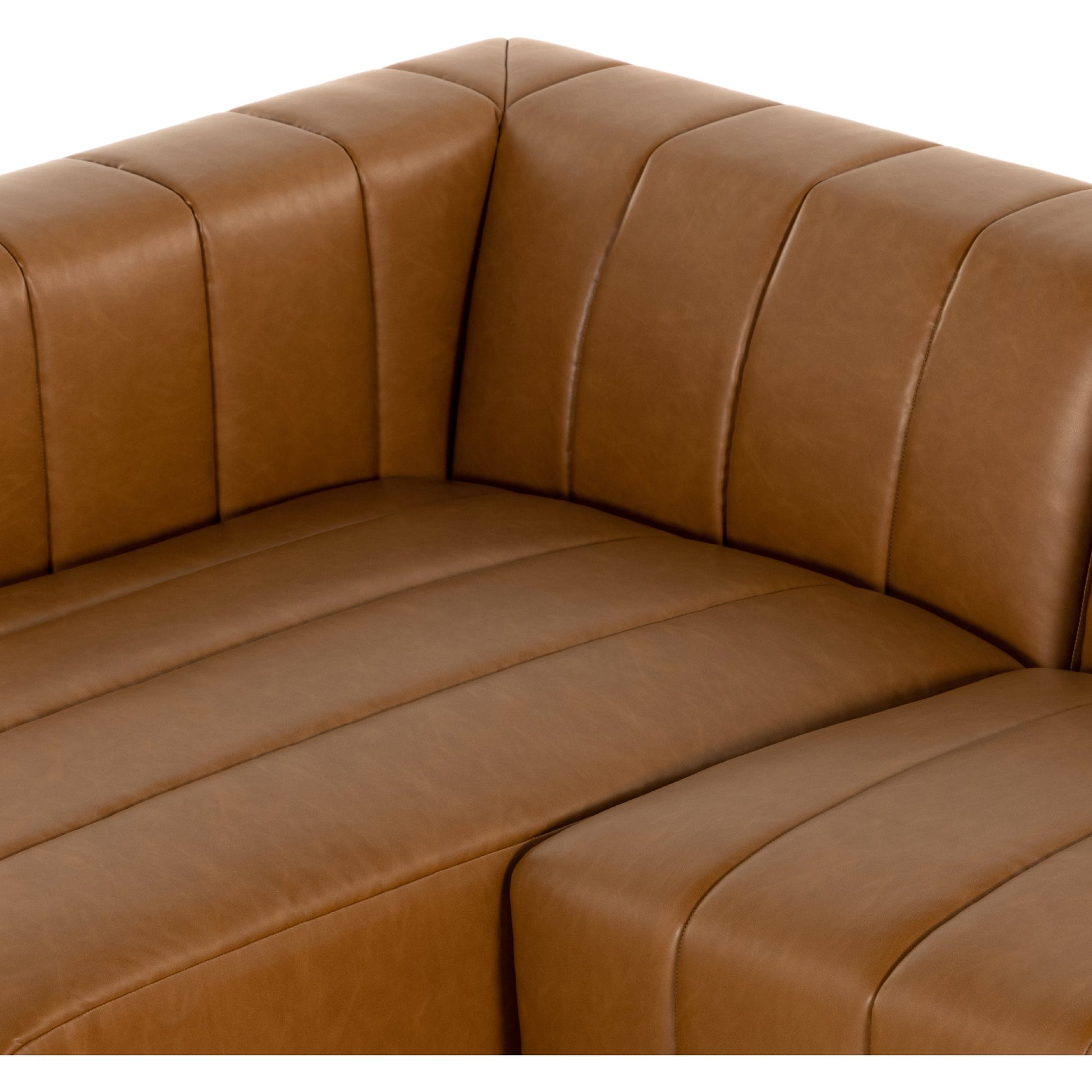 Langham Channeled 6-Piece Sectional by Four Hands in fayette cloud. Made from 97% polyester, 3% acrylic, poplar plywood, 58% polyester, 39% wool, 3% cotton in a modern style.