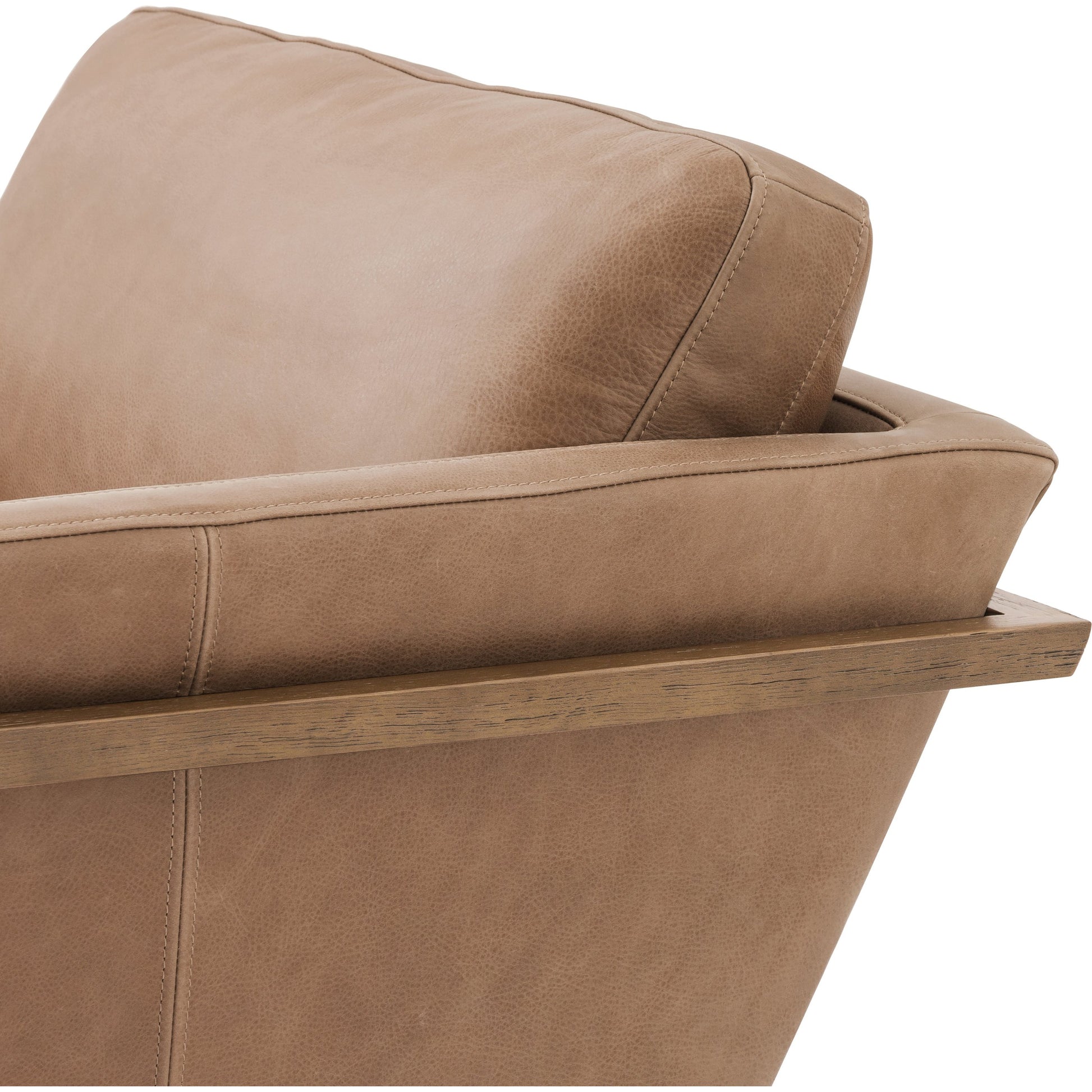 Dash Chair by Four Hands in palermo drift and distressed natural. Made from top grain leather, solid oak, 100% polyester in a modern style.