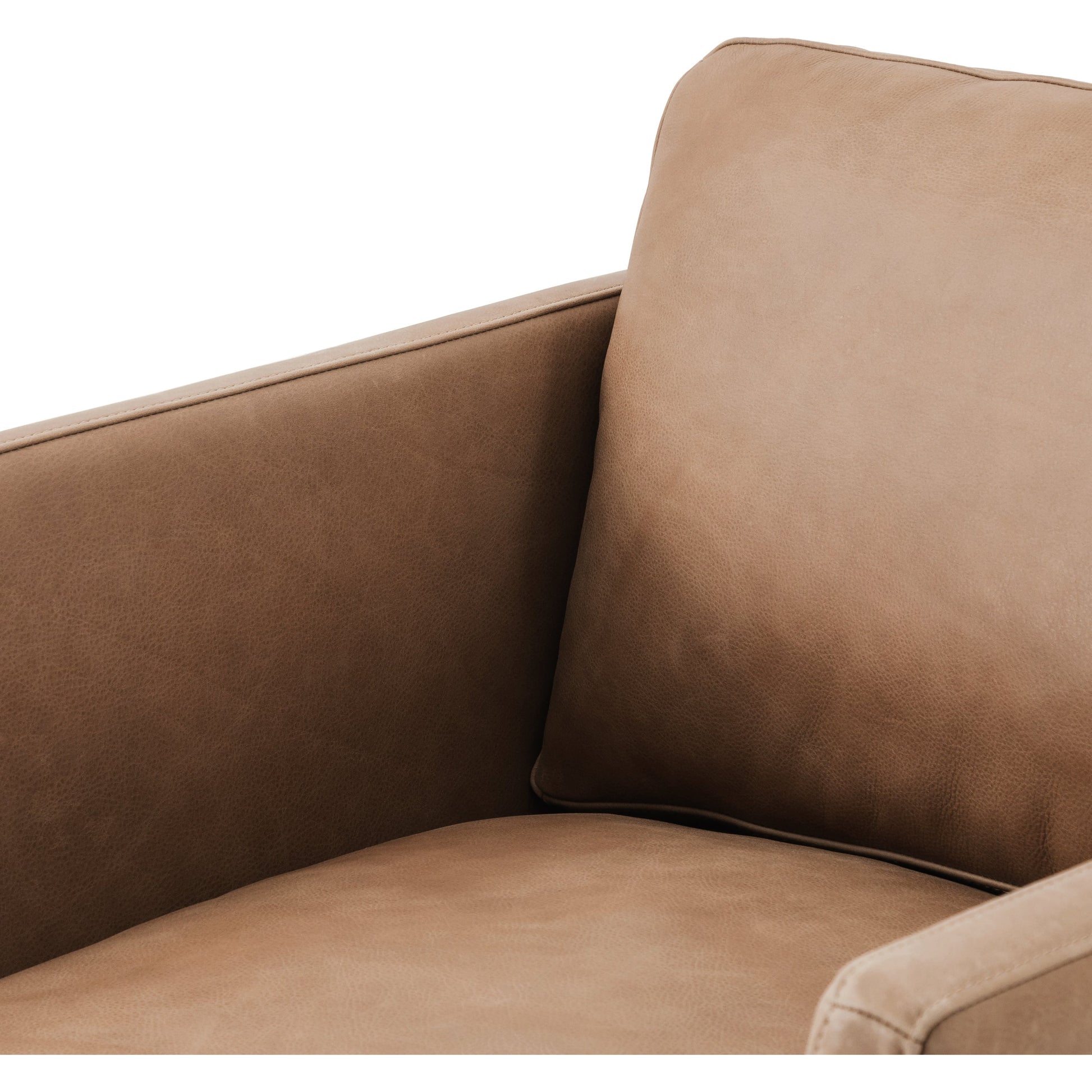 Dash Chair by Four Hands in palermo drift and distressed natural. Made from top grain leather, solid oak, 100% polyester in a modern style.