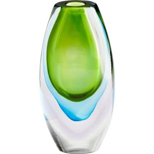 Canica Vase by Cyan Design in blue, green. Made from glass in a coastal style.
