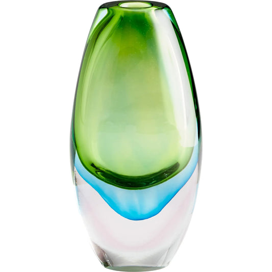 Canica Vase by Cyan Design in blue, green. Made from glass in a coastal style.