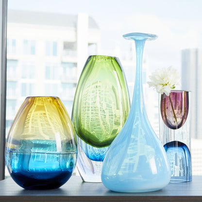 Canica Vase by Cyan Design in blue, green. Made from glass in a coastal style.