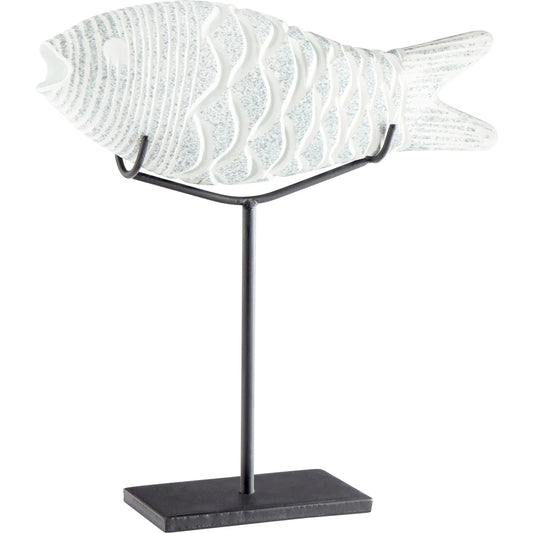 Grouper Sculpture by Cyan Design in clear, frosted. Made from iron, glass in a coastal style.