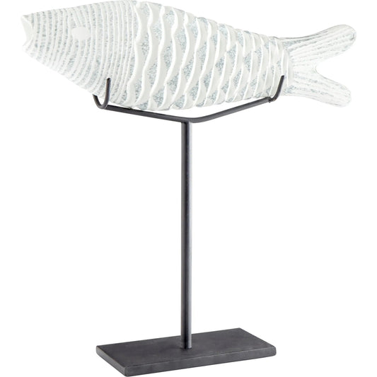 Grouper Sculpture by Cyan Design in clear, frosted. Made from iron, glass in a coastal style.
