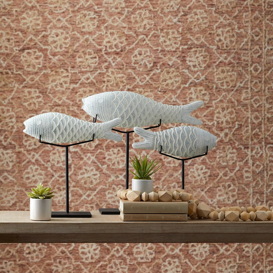 Grouper Sculpture by Cyan Design in clear, frosted. Made from iron, glass in a coastal style.