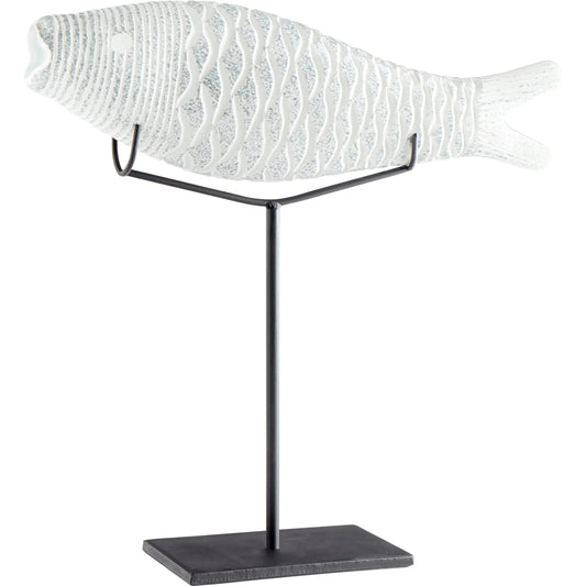 Grouper Sculpture by Cyan Design in clear, frosted. Made from iron, glass in a coastal style.