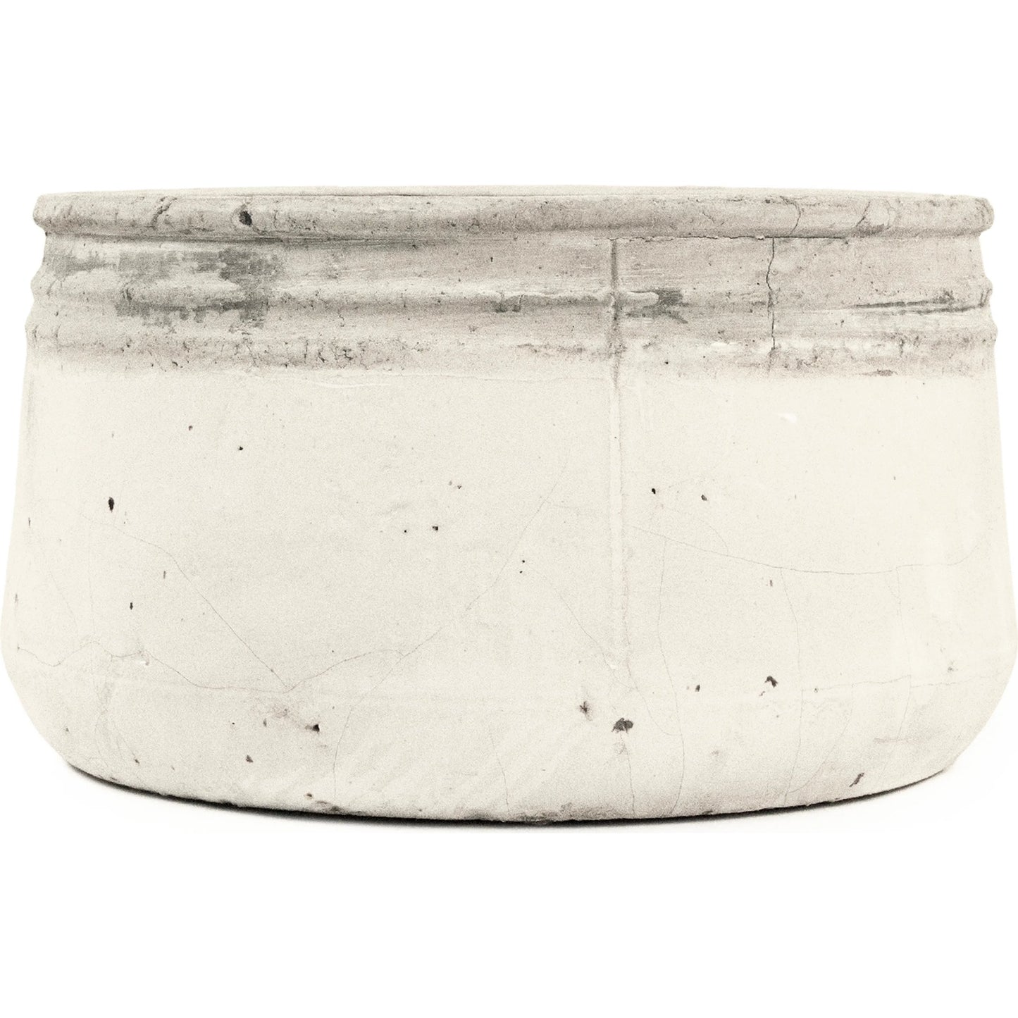 000 SI-2448809 | Additional Silo | Distressed White Bowl by Zentique in distressed white. Made from stoneware in a rustic style.