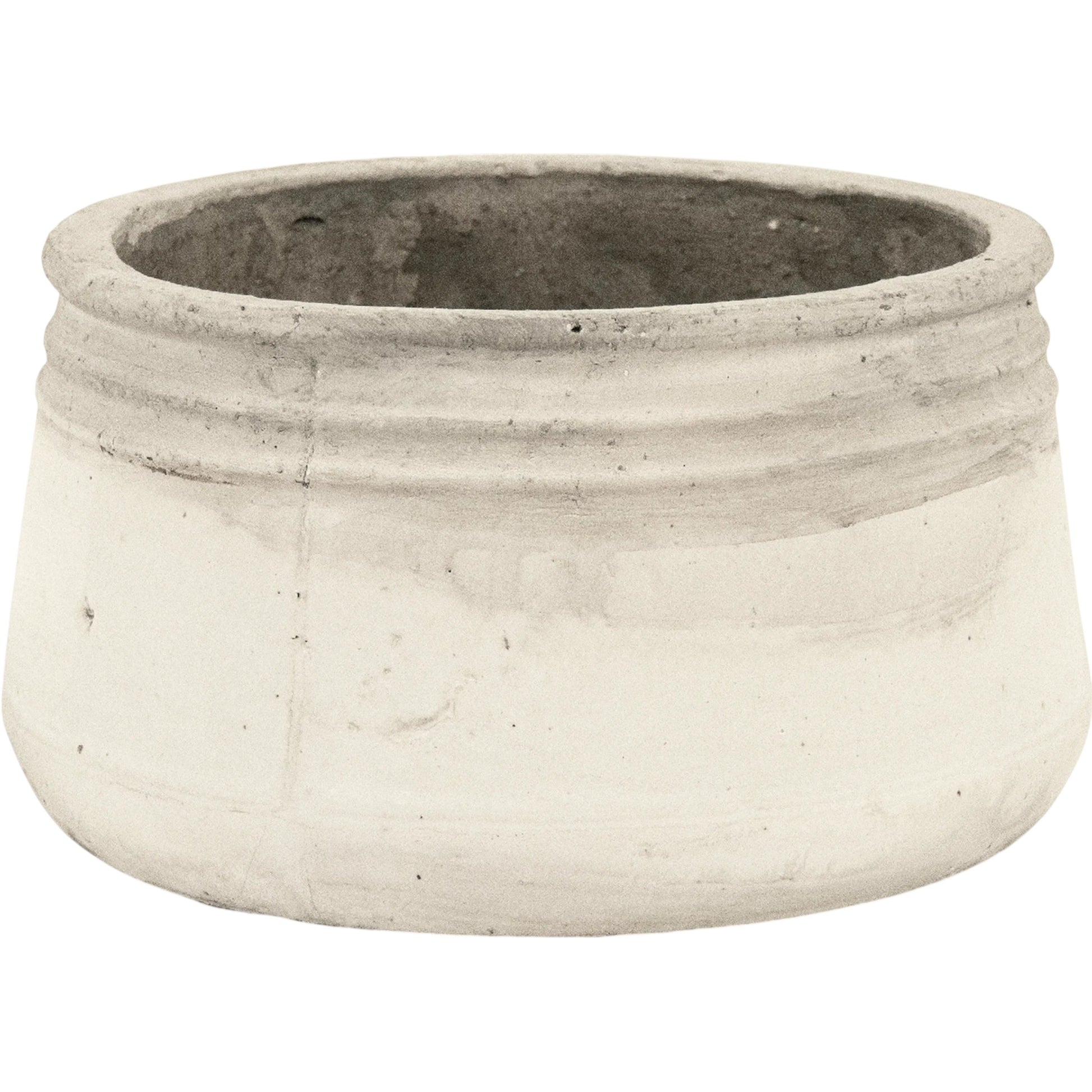 Distressed White Bowl by Zentique in distressed white. Made from stoneware in a rustic style.