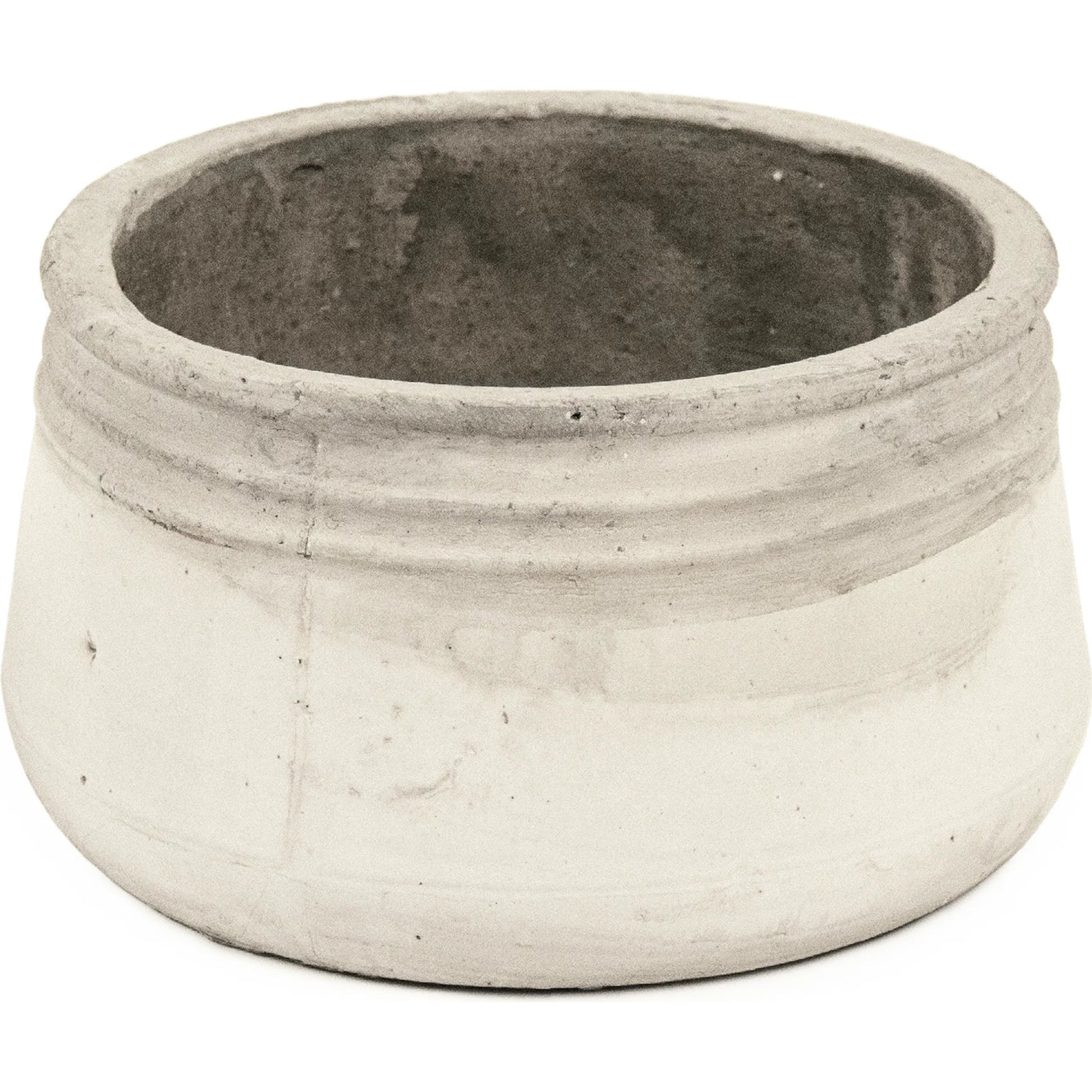 Distressed White Bowl by Zentique in distressed white. Made from stoneware in a rustic style.