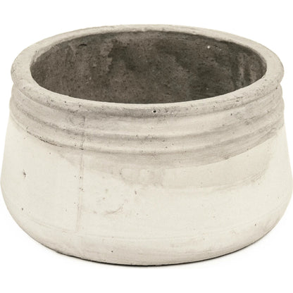 Distressed White Bowl by Zentique in distressed white. Made from stoneware in a rustic style.