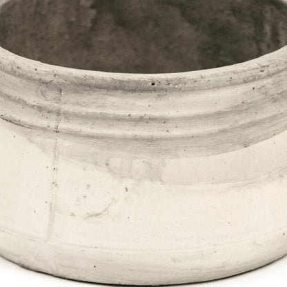 Distressed White Bowl by Zentique in distressed white. Made from stoneware in a rustic style.