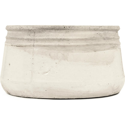 Distressed White Bowl by Zentique in distressed white. Made from stoneware in a rustic style.