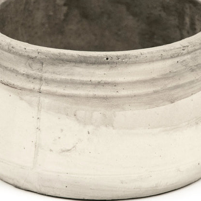 Distressed White Bowl by Zentique in distressed white. Made from stoneware in a rustic style.
