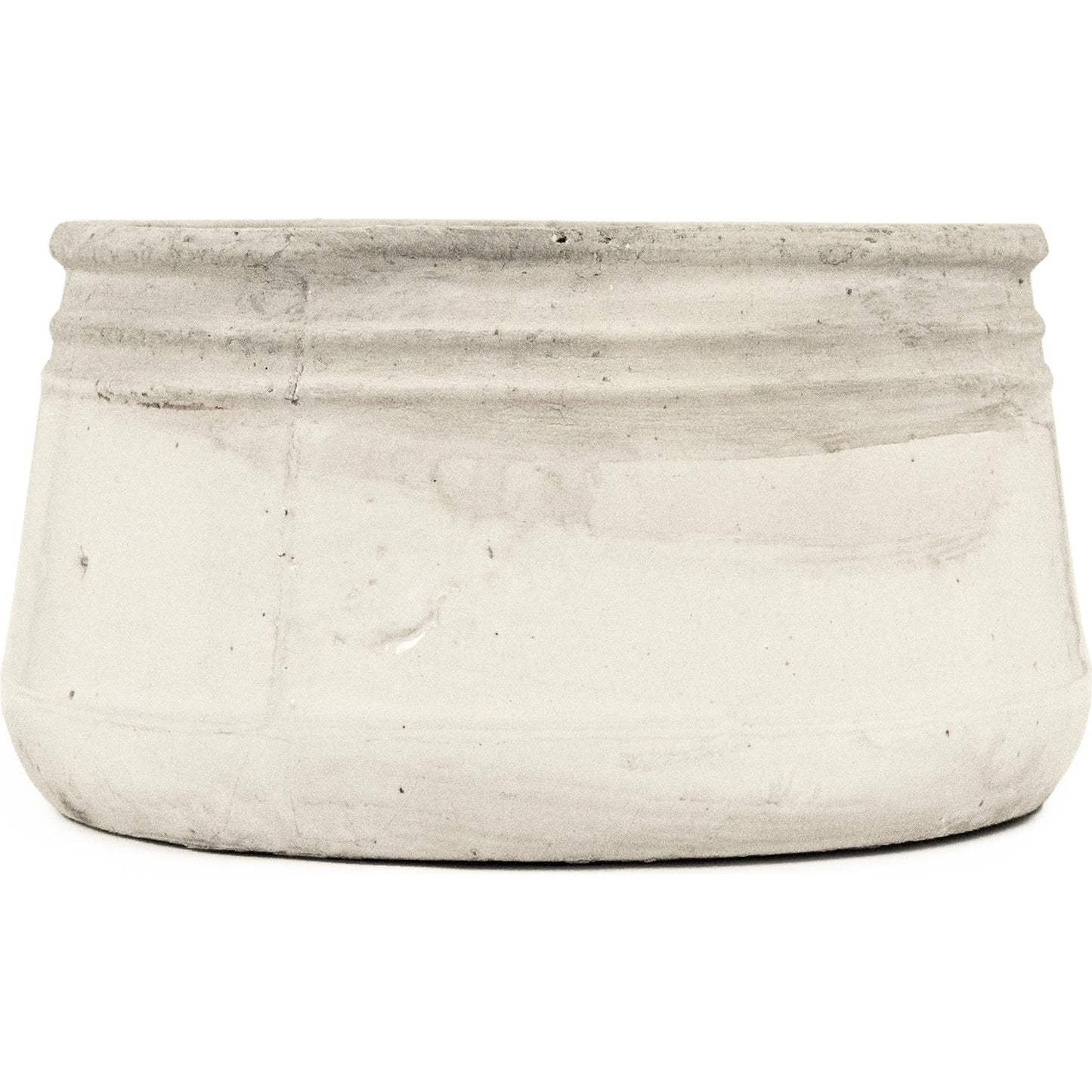 009 SI-2448809 | Additional Silo | Distressed White Bowl by Zentique in distressed white. Made from stoneware in a rustic style.