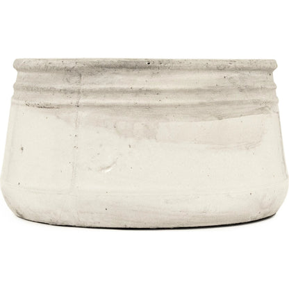 Distressed White Bowl by Zentique in distressed white. Made from stoneware in a rustic style.