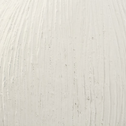Distressed Round Vase by Zentique in distressed white and cement. Made from cement in a coastal style.