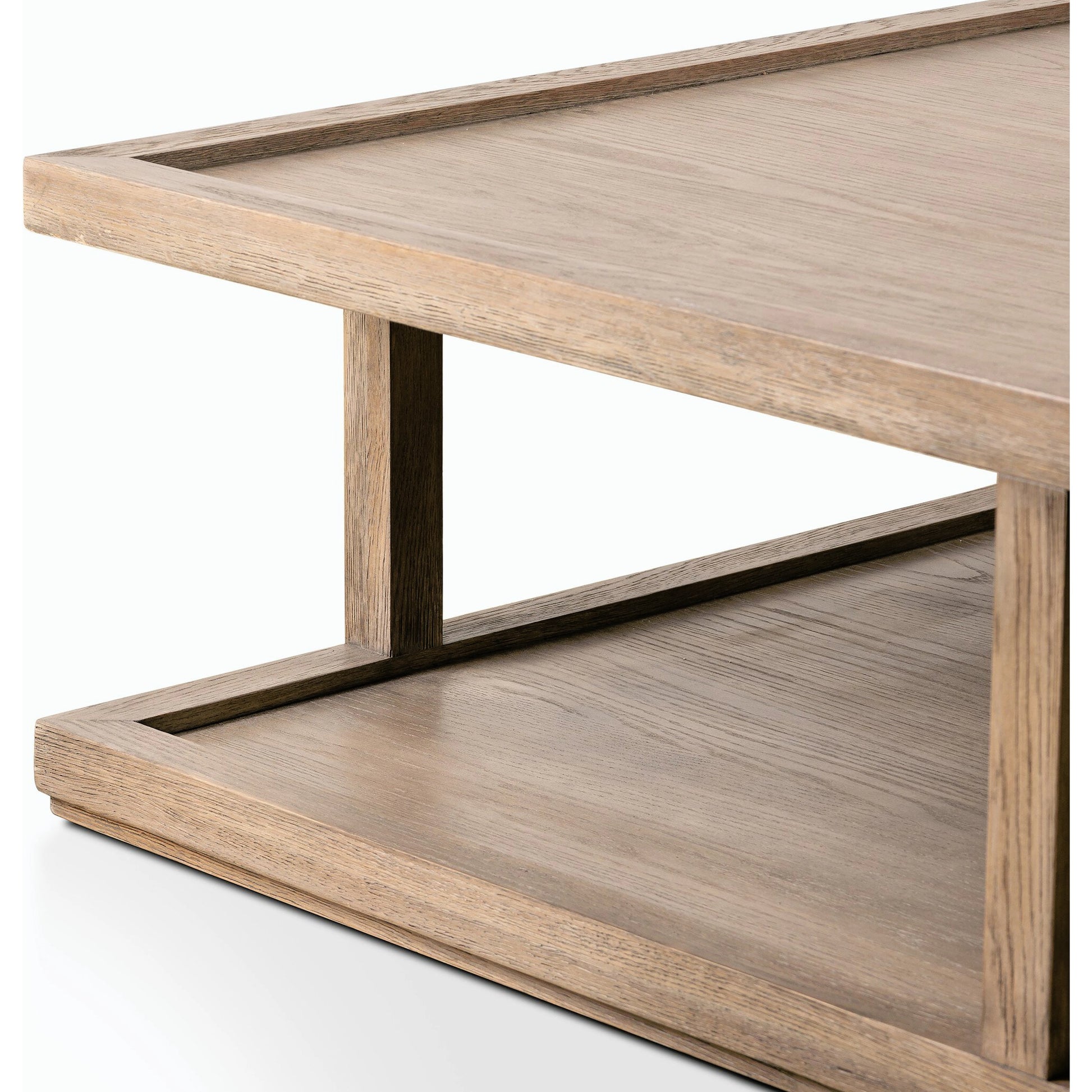Charley Coffee Table by Four Hands. Made from oak veneer, solid oak in a modern style.