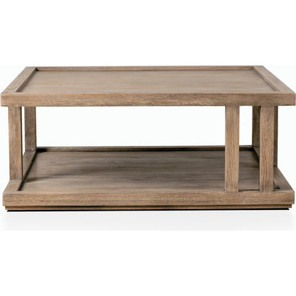 Charley Coffee Table by Four Hands. Made from oak veneer, solid oak in a modern style.