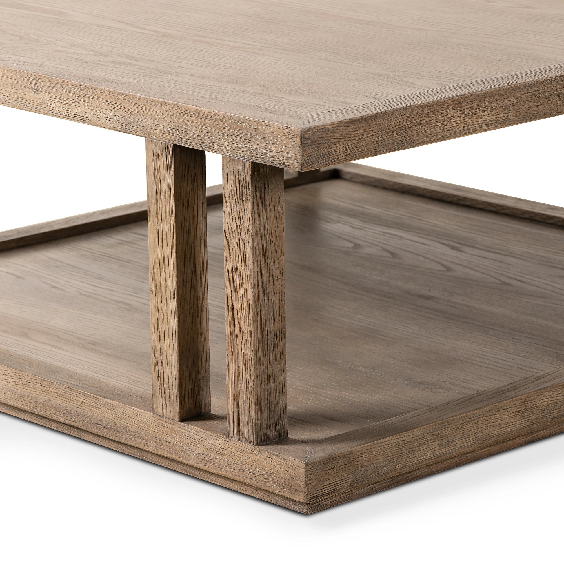 Charley Coffee Table by Four Hands. Made from oak veneer, solid oak in a modern style.