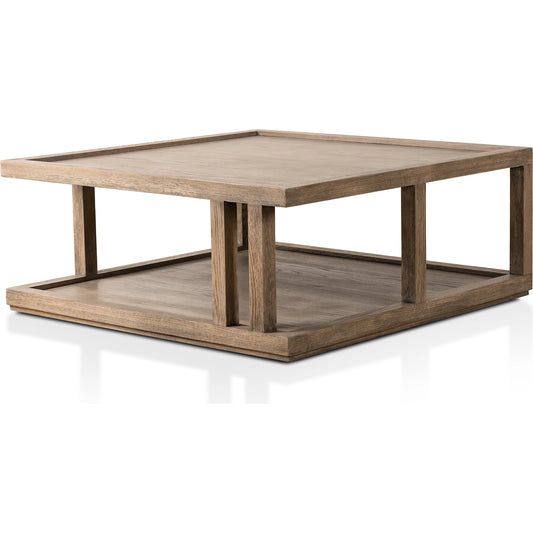 Charley Coffee Table by Four Hands. Made from oak veneer, solid oak in a modern style.