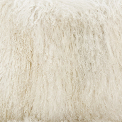 Ashland Armchair by Four Hands in mongolia cream fur, drifted oak. Made from mongolia fur, solid oak, 100% polyester in a modern style.