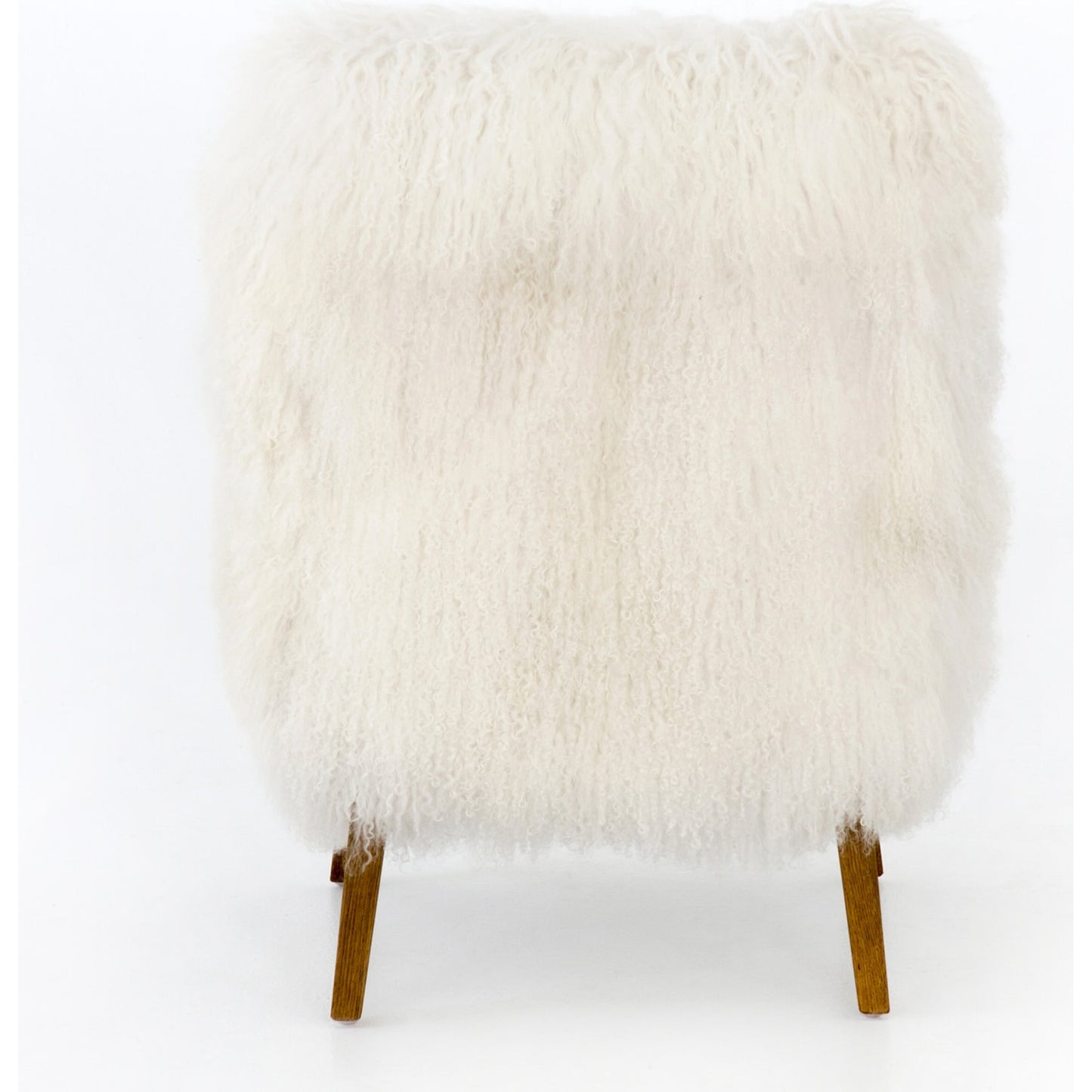 004 SI-1797380 | Additional Silo | Ashland Armchair by Four Hands in mongolia cream fur, drifted oak. Made from mongolia fur, solid oak, 100% polyester in a modern style.