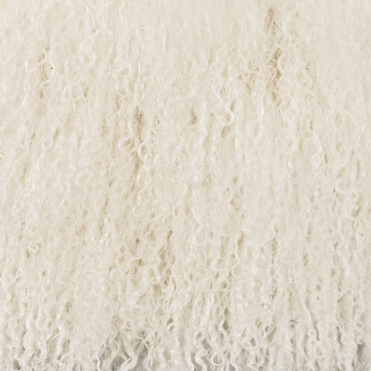 Ashland Armchair by Four Hands in mongolia cream fur, drifted oak. Made from mongolia fur, solid oak, 100% polyester in a modern style.