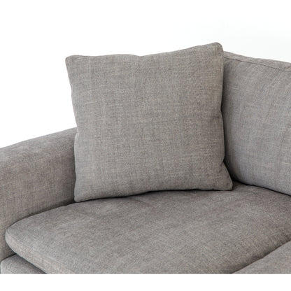 Plume 106" 2-PC Sectional by Four Hands in thames cream. Made from 66% polyester, 19% acrylic, 15% flax, linen, poplar plywood, 60% waterfowl feather, 40% polyester fiber in a modern style.