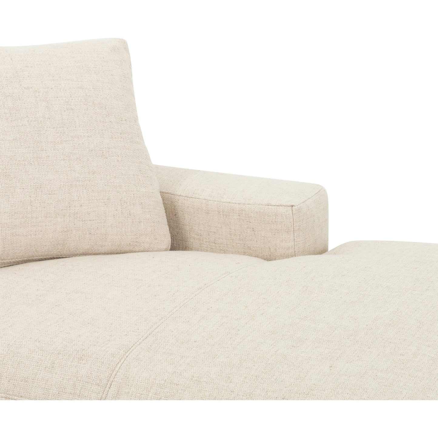 004 SI-1798882 | Additional Silo | Plume 106" 2-PC Sectional by Four Hands in thames cream. Made from 66% polyester, 19% acrylic, 15% flax, linen, poplar plywood, 60% waterfowl feather, 40% polyester fiber in a modern style.