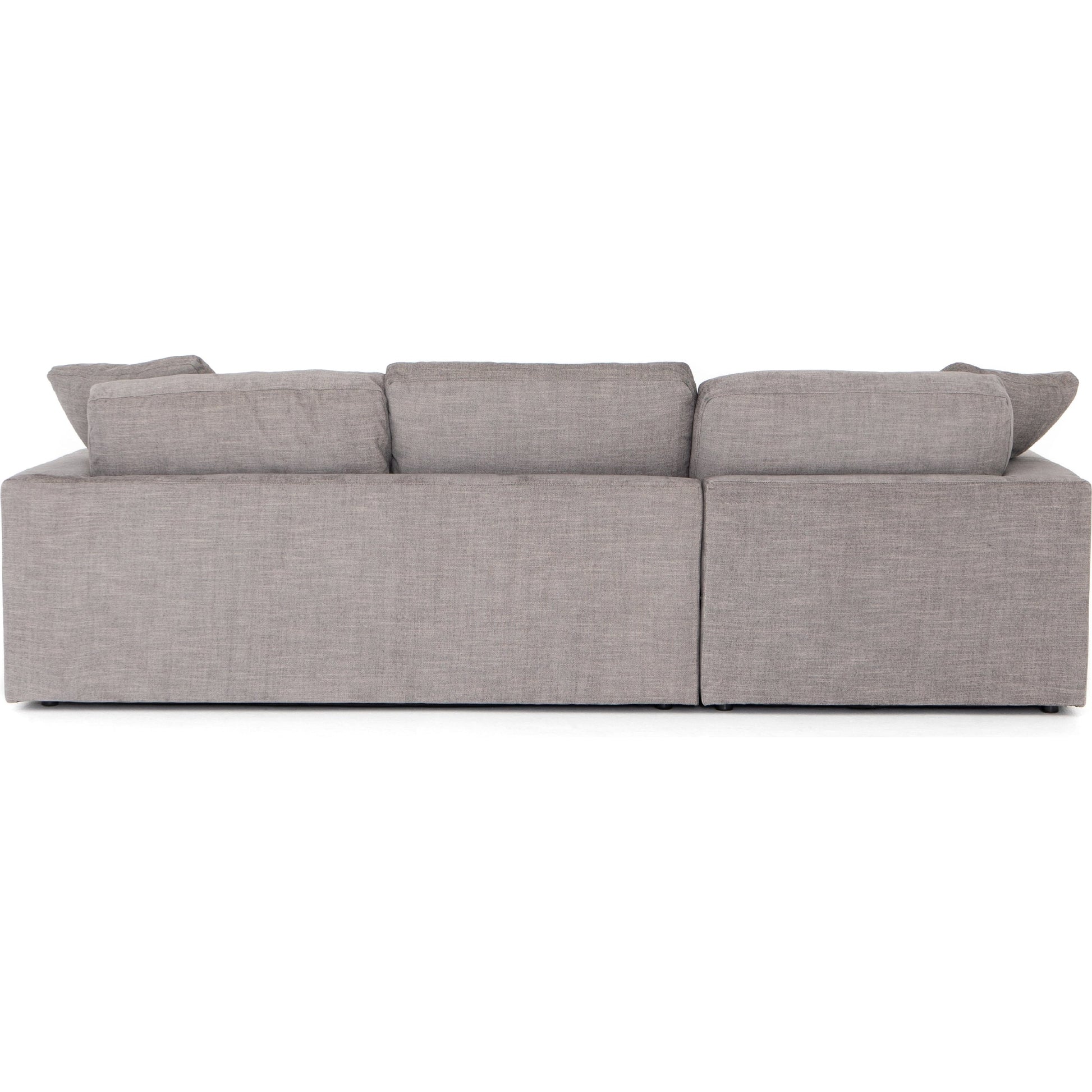 Plume 106" 2-PC Sectional by Four Hands in thames cream. Made from 66% polyester, 19% acrylic, 15% flax, linen, poplar plywood, 60% waterfowl feather, 40% polyester fiber in a modern style.
